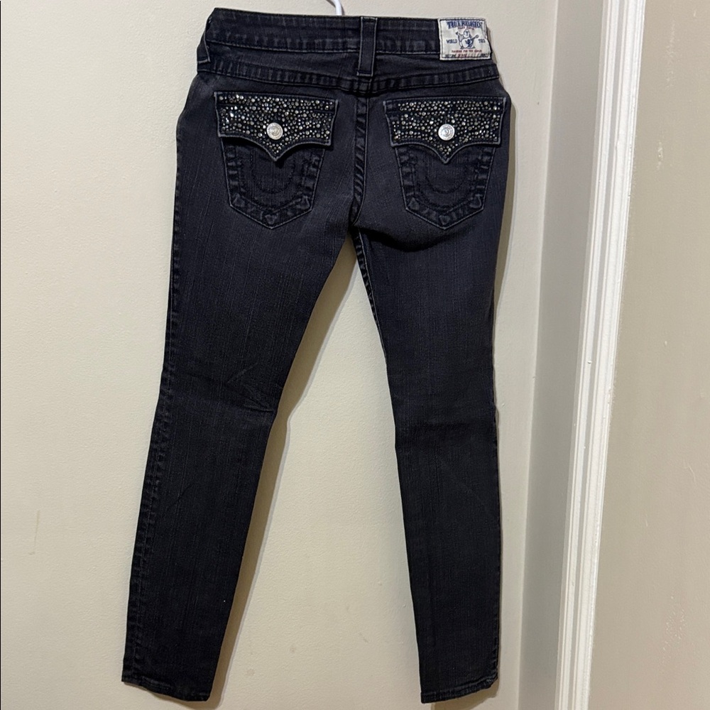 True religion skinny jeans with rhinestones